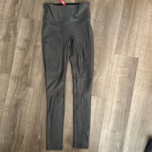 Spanx Faux Leather moto Leggings